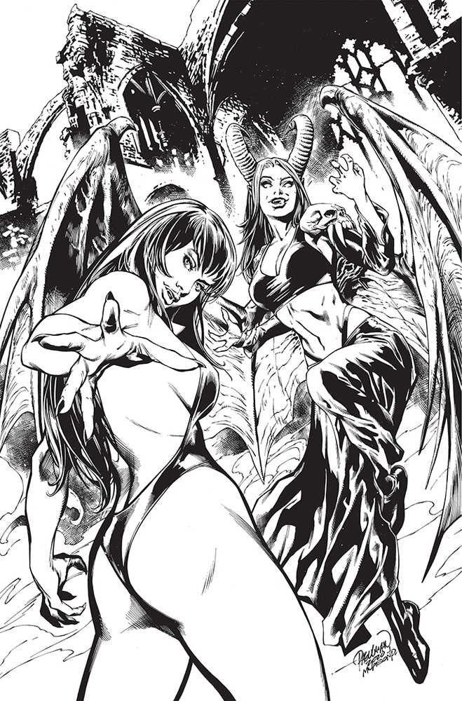 Vampirella vs Purgatori #1 Pagulayan Premium Black & White Full Art Cover