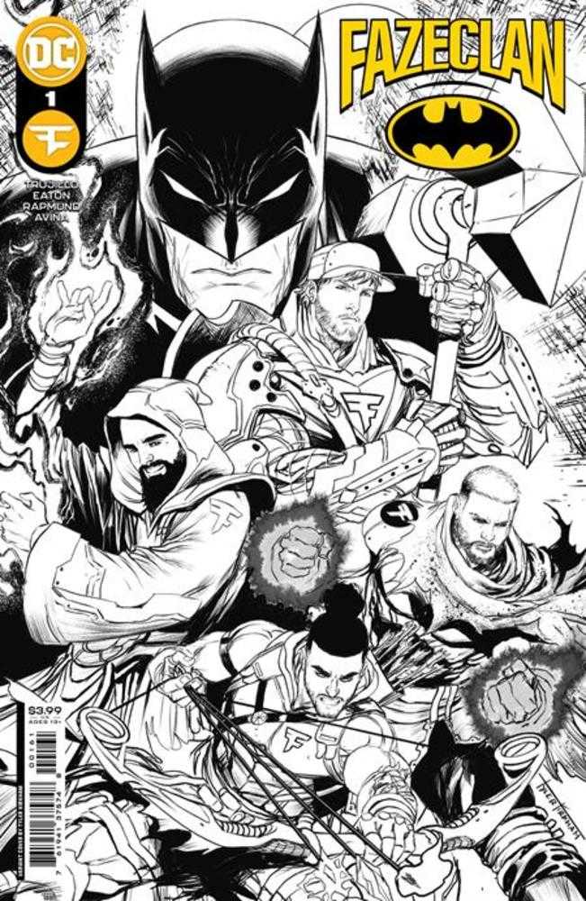 Batman Faze Clan #1 (One Shot) Cover F 1 in 25  Tyler Kirkham Black & White Variant
