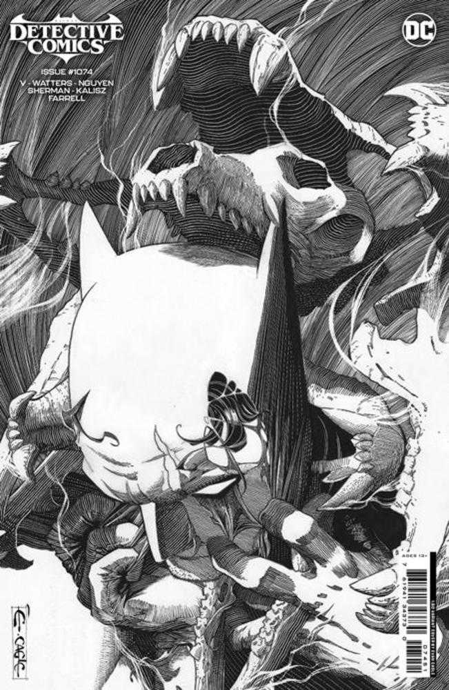 Detective Comics #1074 Cover F 1 in 50 Evan Cagle Black & White Card Stock Variant