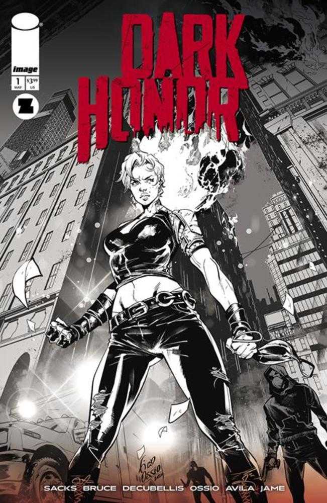 Dark Honor #1 (Of 5) Cover B 1 in 10 Fico Ossio Black & White Variant