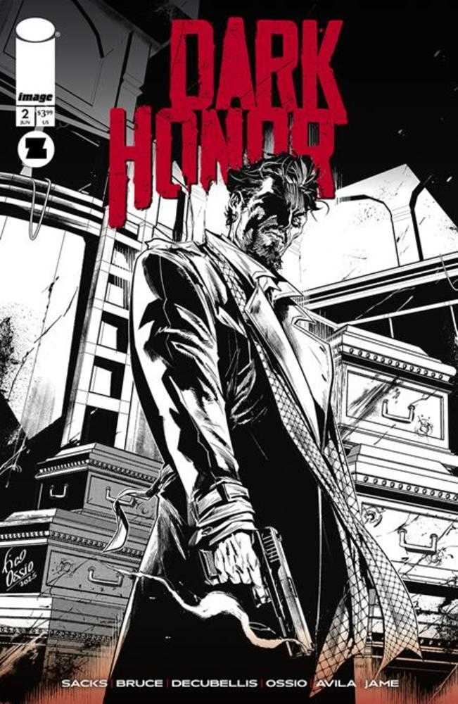 Dark Honor #2 (Of 5) Cover B 1 in 10 Fico Ossio Black & White Variant