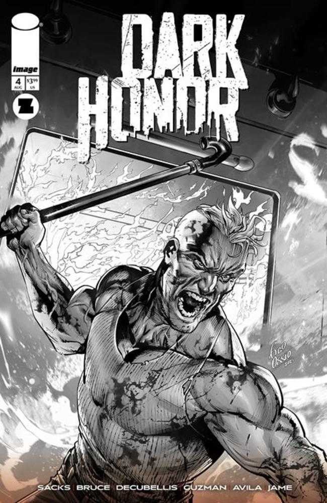 Dark Honor #4 (Of 5) Cover B 1 in 10 Fico Ossio Black & White Variant