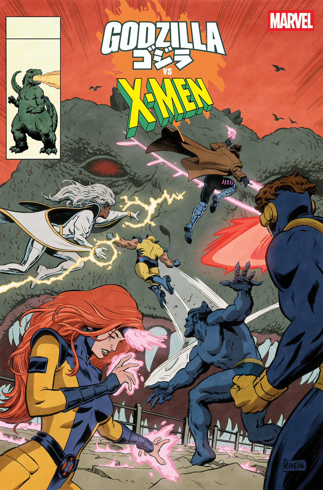 Godzilla vs X-Men #1 Godzilla King Of Monsters Homage Variant