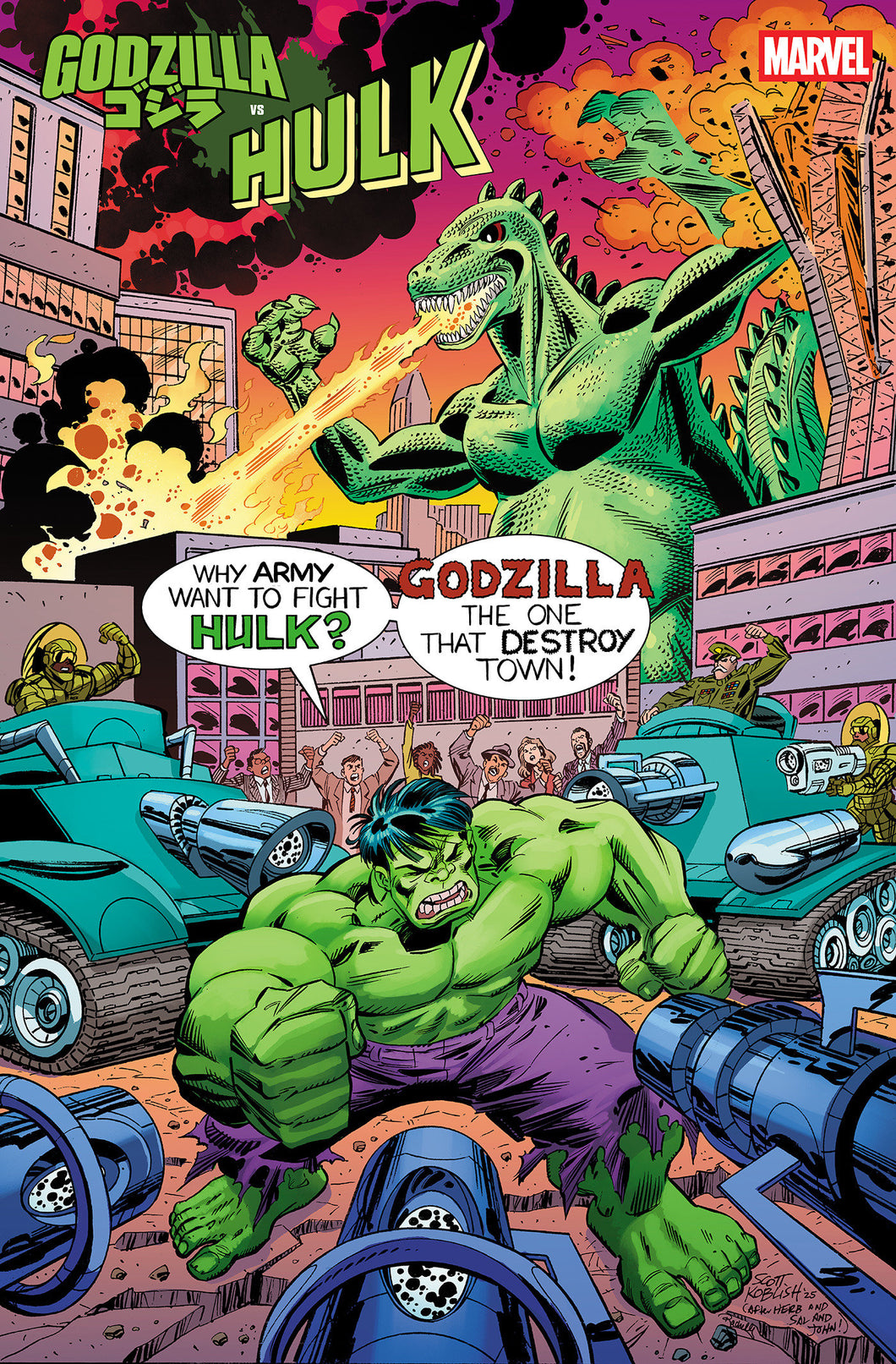 Godzilla vs Hulk #1 Scott Koblish Classic Variant