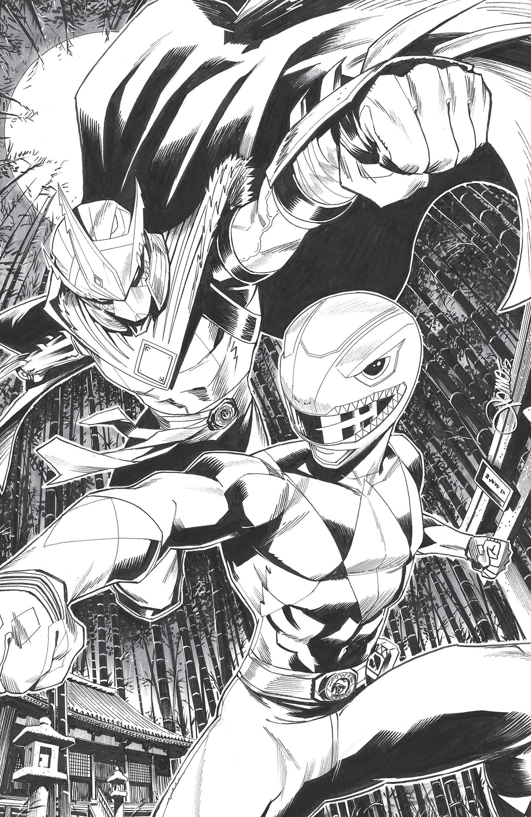 Mighty Morphin Power Rangers/Teenage Mutant Ninja Turtles III #2 E 1 in 10 Variant Edition (Full Art, Zonno)